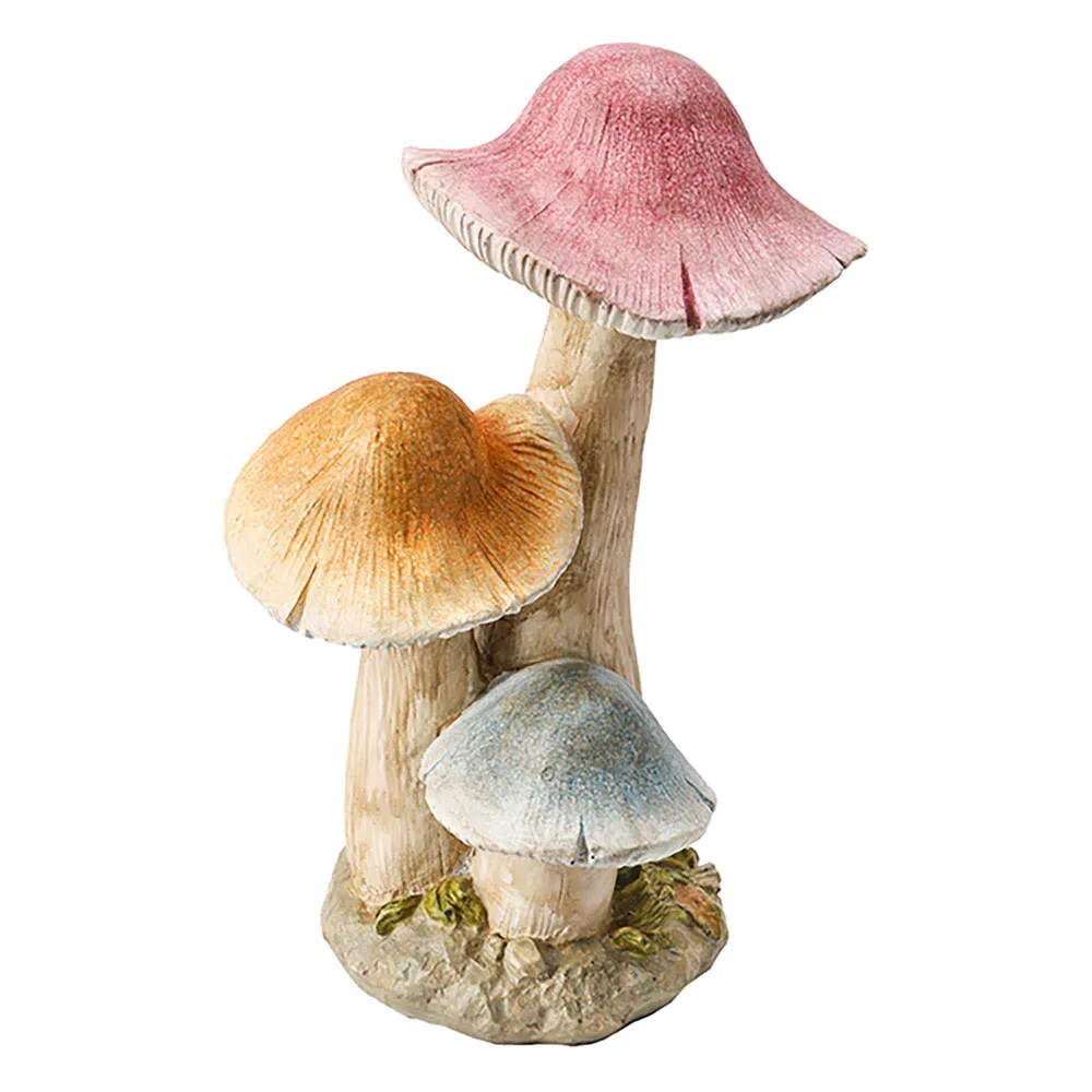 Décoration d'un trio de champignons en magnésie, 11,61'' avec Garantie Constructeur
