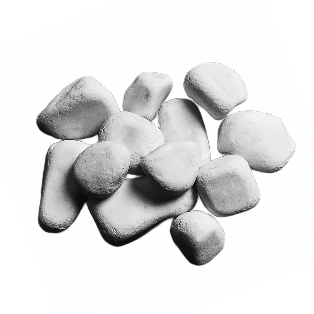 Decorative blanc pur stones - 10kg (Ø5-8cm)