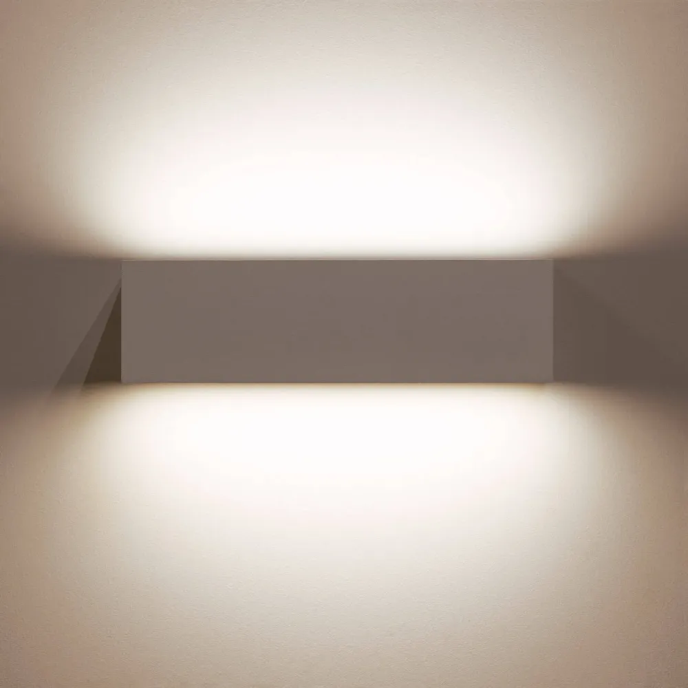 Disque de frein perforé Éclairage mural d'extérieur à LED Lena 10W Rectangulaire lumière bilatérale blanche