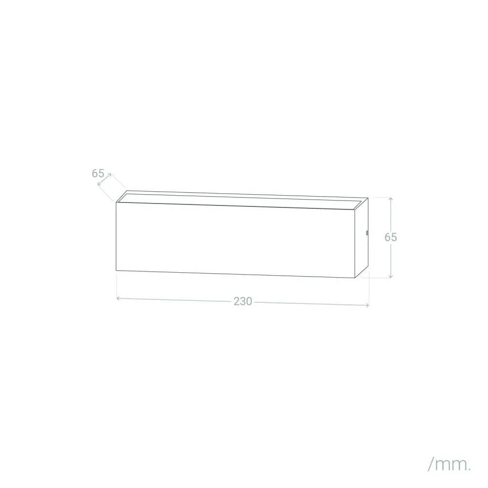 Disque de frein perforé Éclairage mural d'extérieur à LED Lena 10W Rectangulaire lumière bilatérale blanche