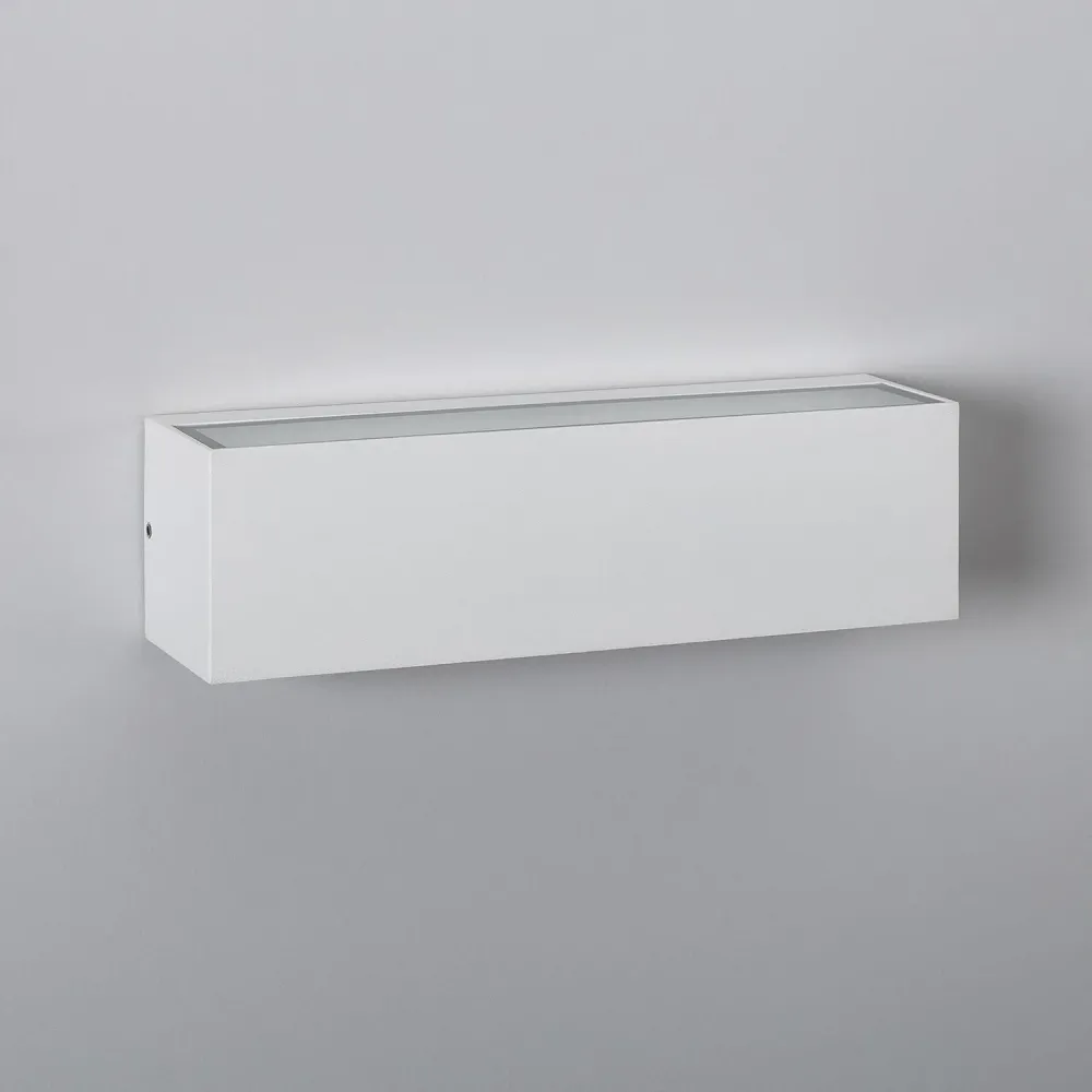 Disque de frein perforé Éclairage mural d'extérieur à LED Lena 10W Rectangulaire lumière bilatérale blanche