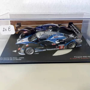 Disque de frein perforé Peugeot 908 HDi FAP bleue, noire et grise numéro 9 - 24 heures du Mans de 2009
