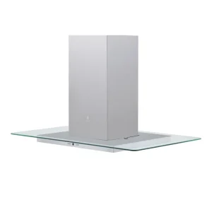 Elica 90cm Flat Glass Island Cooker-Hood/Extractor Effet argent - Montage Direct