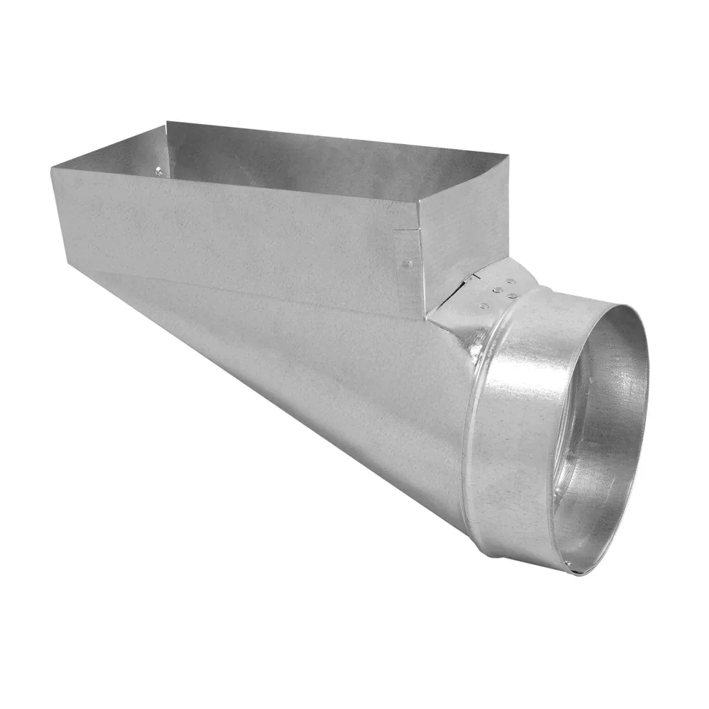 Filtre à air sport Sortie de ventilation allongée en acier galvanisé, 4" x 10" x 6"