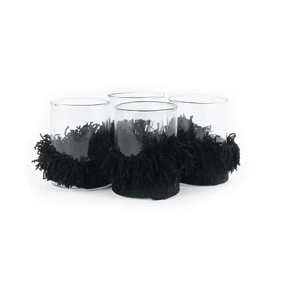 Oh My Gee Candle Holder - Noir jais Velvet - M