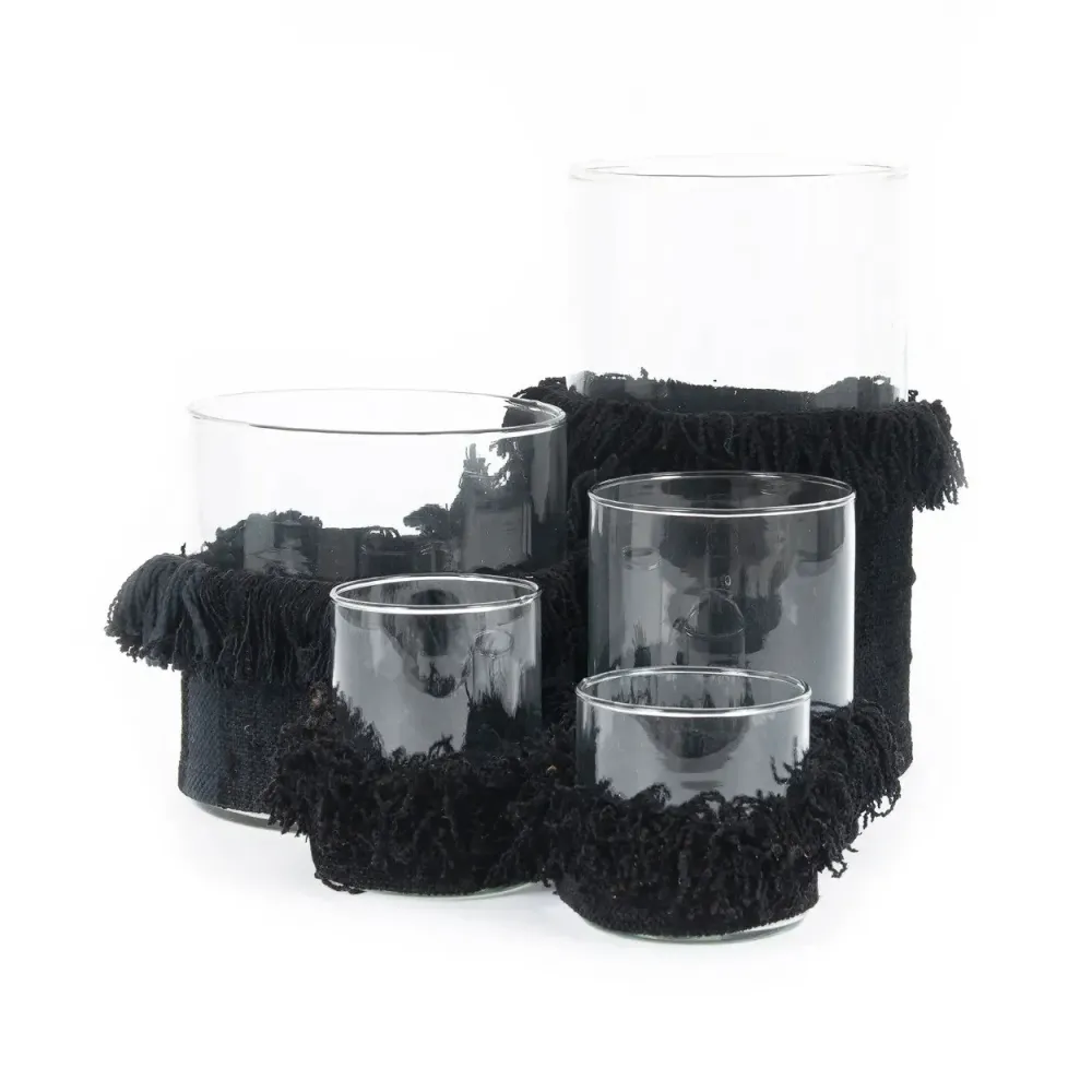 Oh My Gee Candle Holder - Noir jais Velvet - M