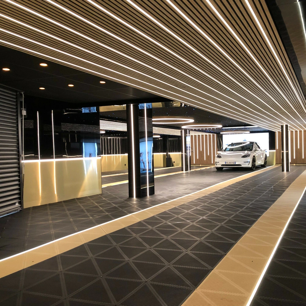 Haute Performance Lot de 1 m² - prismatik dalles clipsables garage atelier showroom en polypropylène - noir