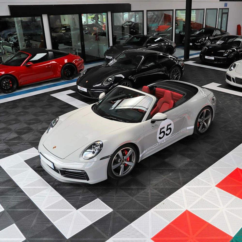 Haute Performance Lot de 1 m² - prismatik dalles clipsables garage atelier showroom en polypropylène - noir