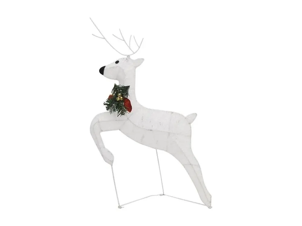 Haute Performance Rennes de Noël 2 pcs Blanc 40 LED