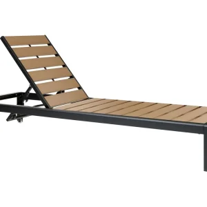 Kit embrayage Aluminium Reclining Sun Lounger Light Wood and Noir jais NARDO