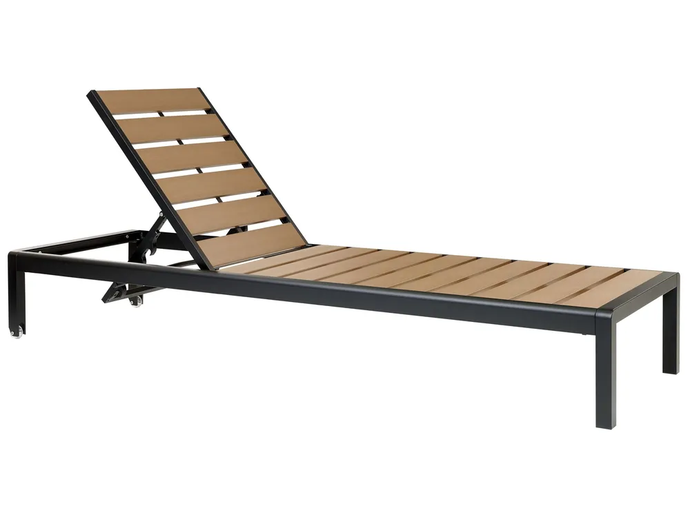 Kit embrayage Aluminium Reclining Sun Lounger Light Wood and Noir jais NARDO