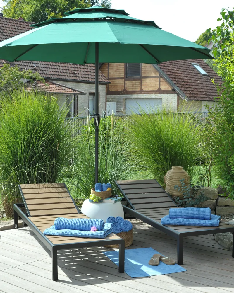 Kit embrayage Aluminium Reclining Sun Lounger Light Wood and Noir jais NARDO