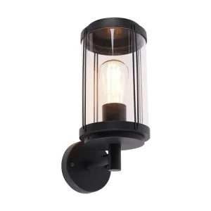 Kit embrayage Applique d'extérieur design noire IP44 - Schiedam