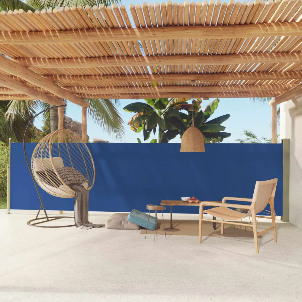 Kit embrayage Auvent latéral rétractable de patio 140x600 cm Bleu