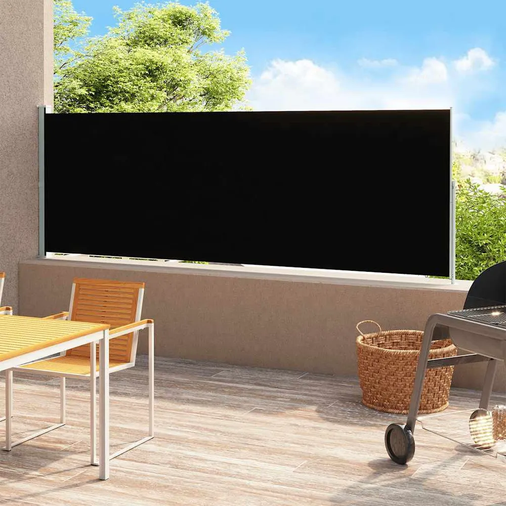 Kit embrayage Auvent latéral rétractable de patio 220x500 cm Noir
