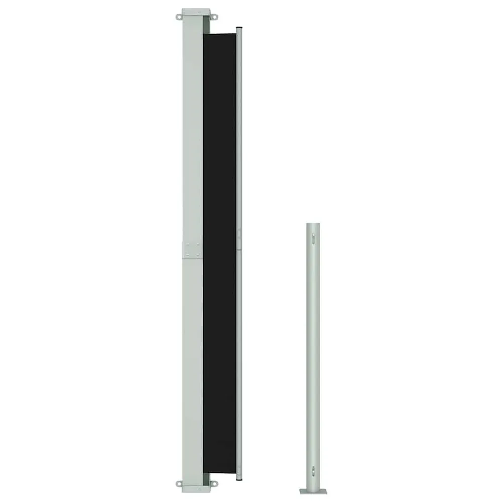 Kit embrayage Auvent latéral rétractable de patio 220x500 cm Noir
