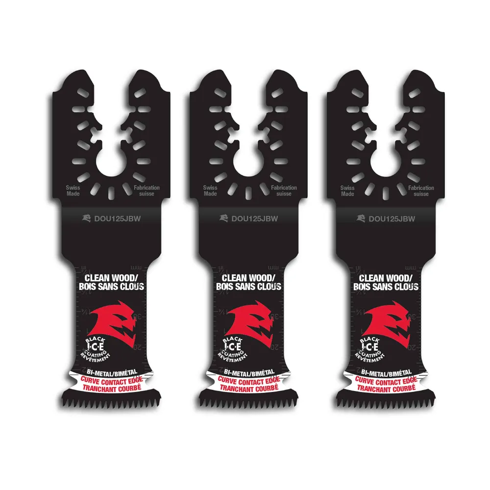 Lame oscillante bimétallique universelle de 1-1/4" pour un bois hygiénique, 3 unités