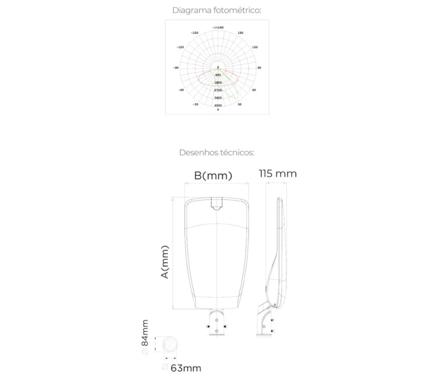 Lampadaire haut de gamme 120W 16800lm