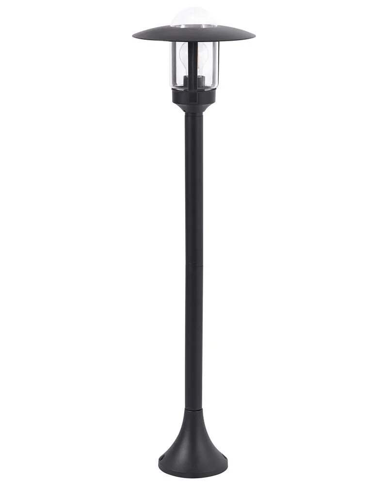 Lampe borne d'extérieur noire TIZU avec rivets de maillon