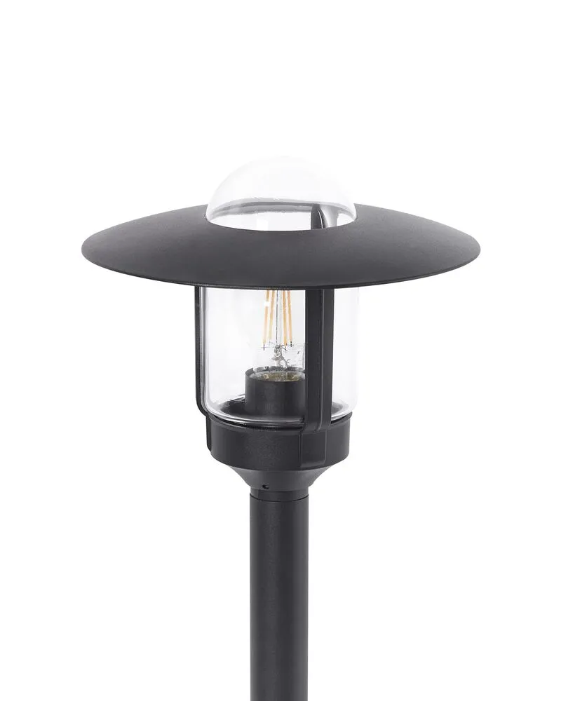 Lampe borne d'extérieur noire TIZU avec rivets de maillon