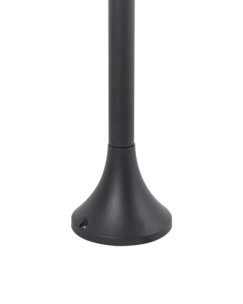 Lampe borne d'extérieur noire TIZU avec rivets de maillon