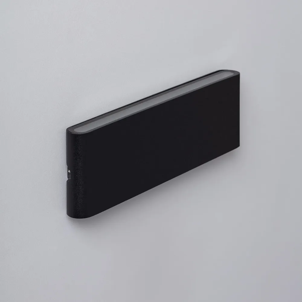 Lampe murale extérieure noire 20W LED rectangles en aluminium éclairage bidirectionnel avec joints neufs