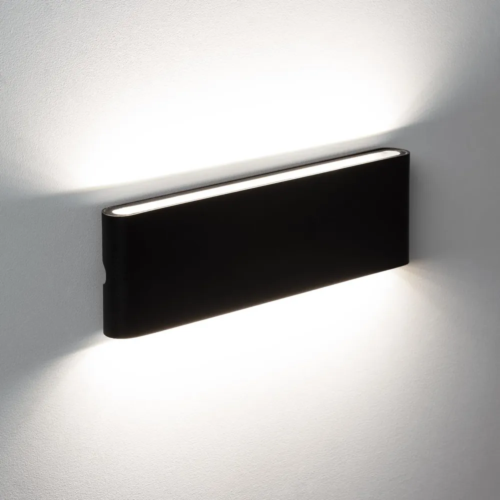 Lampe murale extérieure noire 20W LED rectangles en aluminium éclairage bidirectionnel avec joints neufs