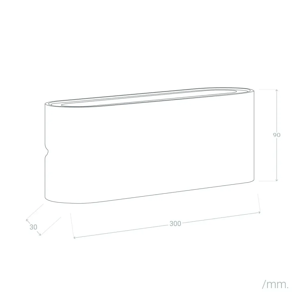 Lampe murale extérieure noire 20W LED rectangles en aluminium éclairage bidirectionnel avec joints neufs