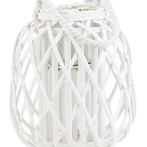 Lantern MAURITIUS Wood Blanc pur