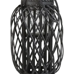 Lantern MAURITIUS Wood Noir jais
