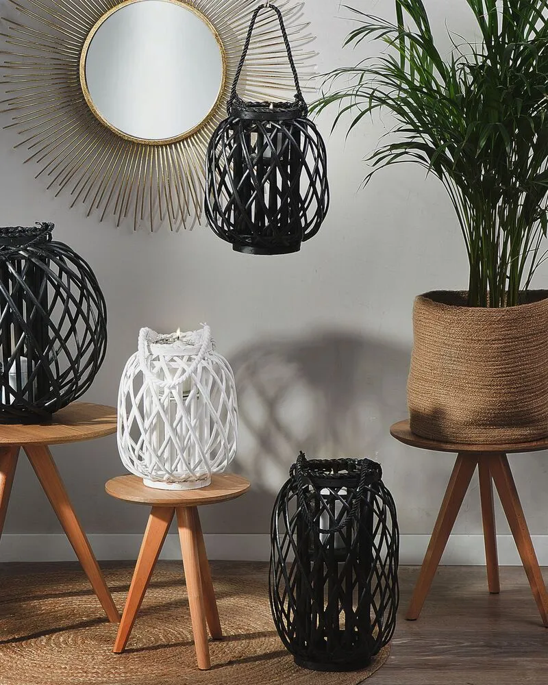 Lantern MAURITIUS Wood Noir jais