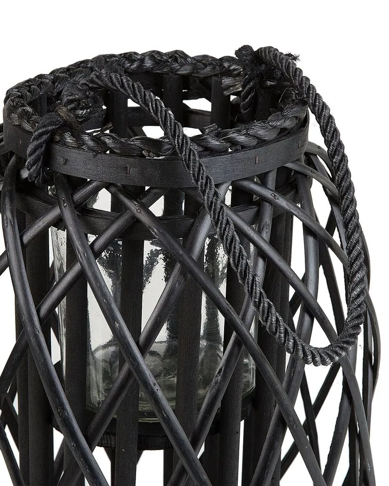 Lantern MAURITIUS Wood Noir jais