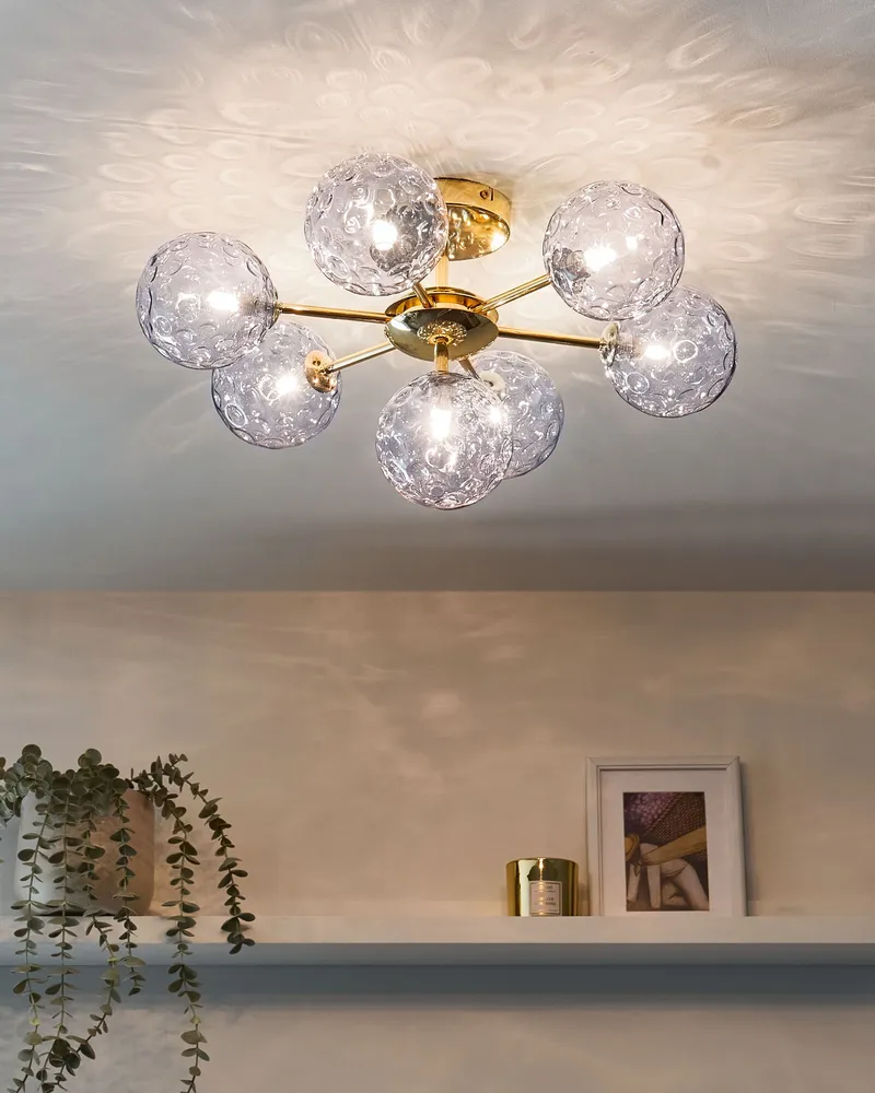 7 Light Cristal Ceiling Lamp Blue ANADYR