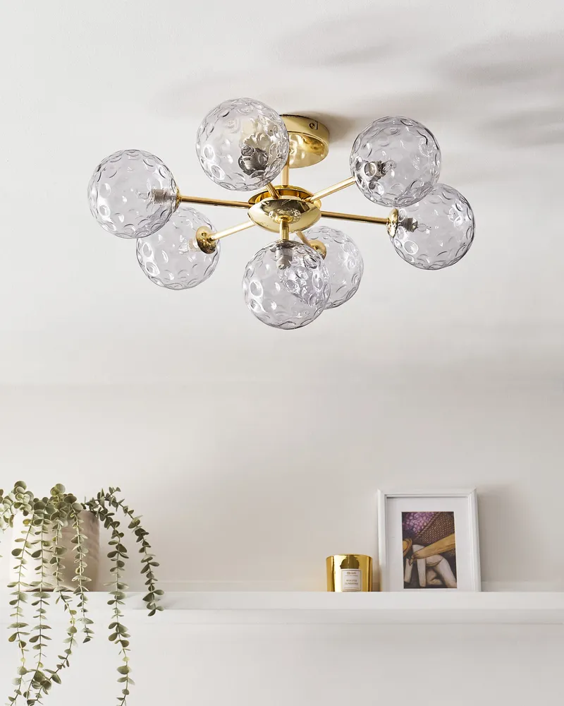 7 Light Cristal Ceiling Lamp Blue ANADYR