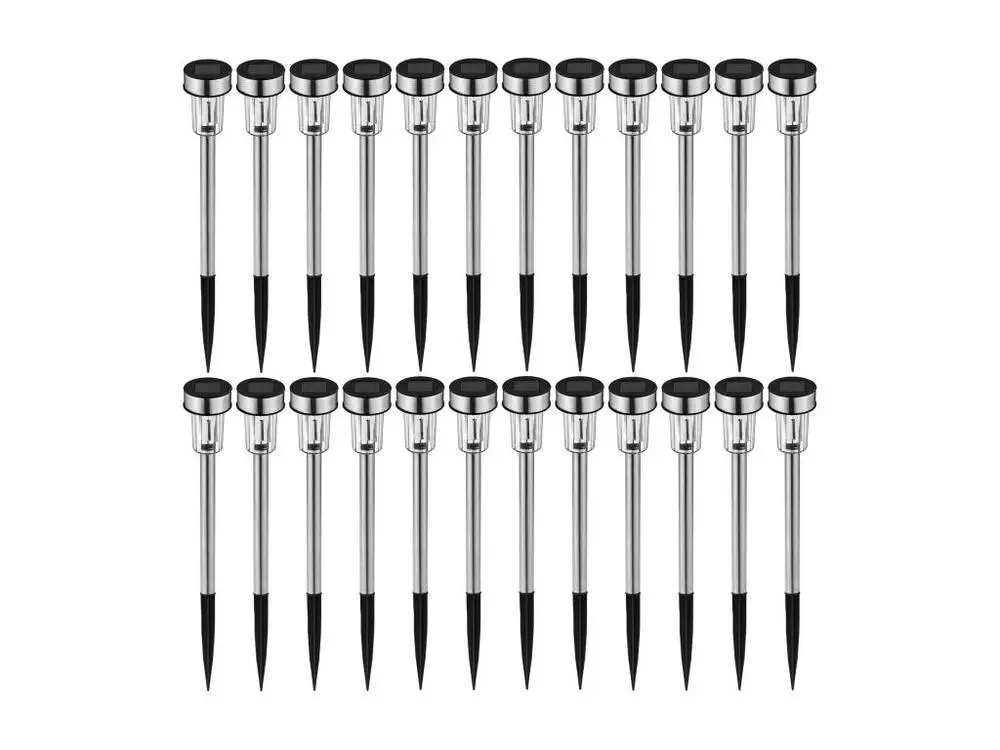 Lot de 24 lampes solaires LED Diffusion d'une lumière Blanc hivernal