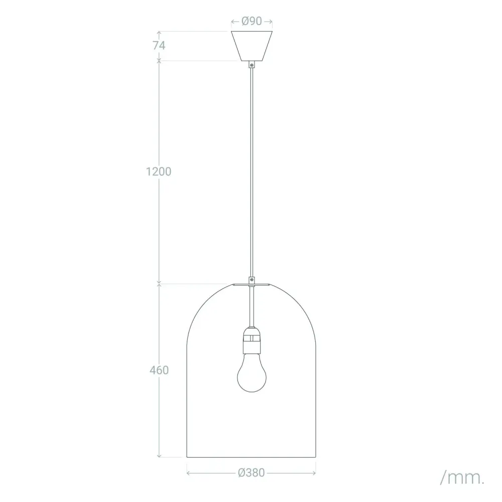 Lustre extérieur Marina avec éclairage LED pour utilisation en bondé air.