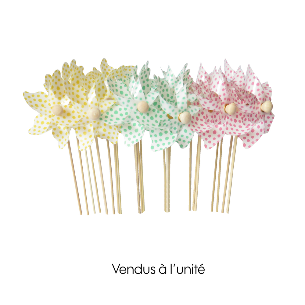 Minuscule moulin à vent pour la décoration du jardin - Ø9/H.28cm avec rivets de maillon
