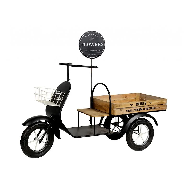 Motorcycle Shaped Planter Noir jais pour quads utilitaires