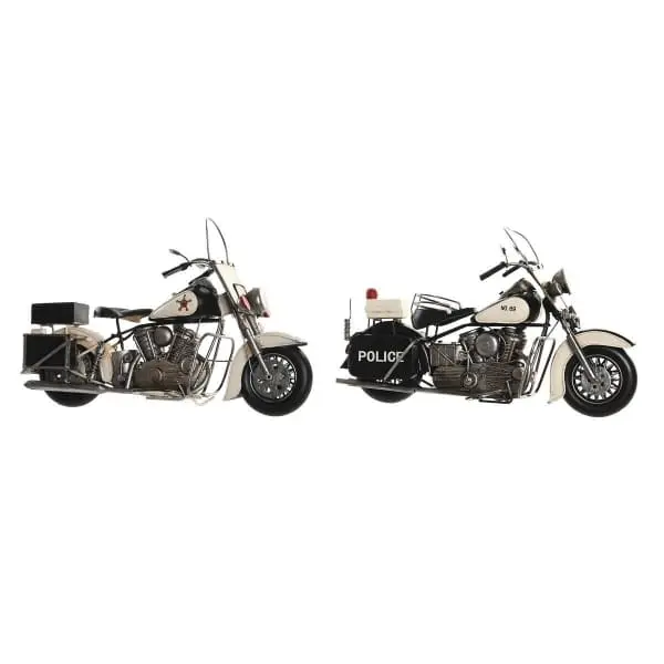 Motos de Police Américaines Rétro Décoratives Blanc et Noir