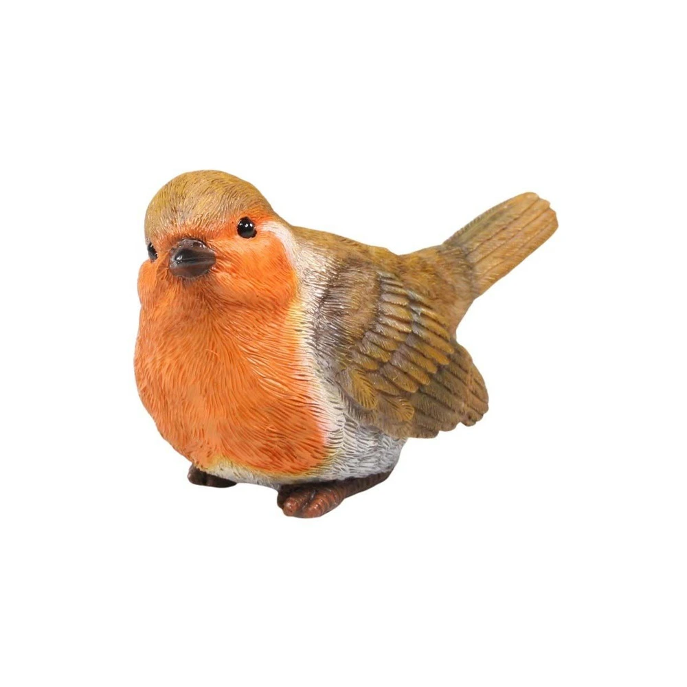 Oiseau rouge-gorge en résine 20 x 10 x 12 cm - 520
