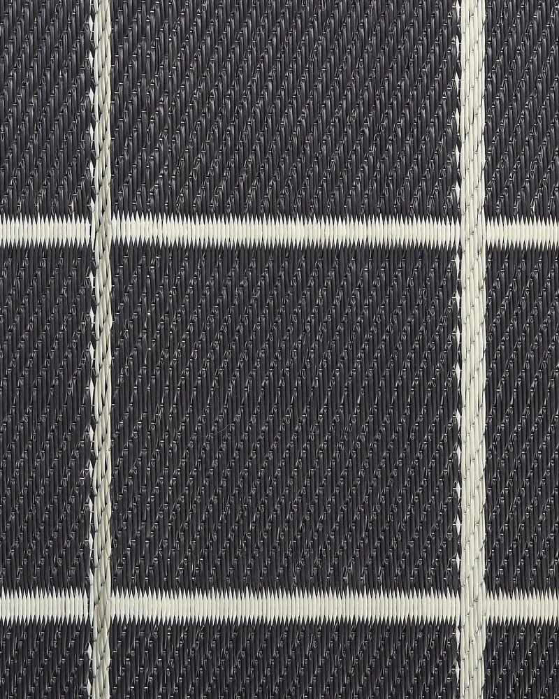 Outdoor Area Rug 120 x 180 cm Black and Blanc pur RAMPUR