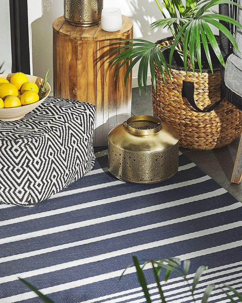 Outdoor Area Rug 120 x 180 cm Dark Blue HALDIA
