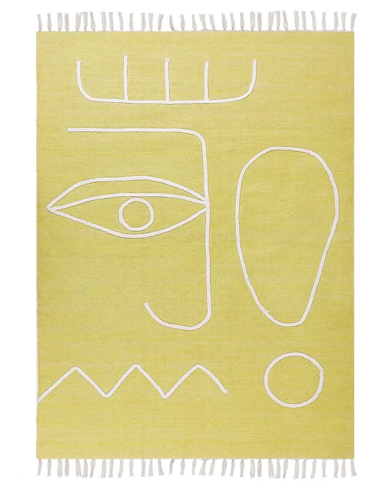 Outdoor Area Rug 140 x 200 cm Jaune soleil YAVU