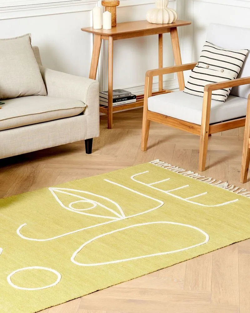 Outdoor Area Rug 140 x 200 cm Jaune soleil YAVU