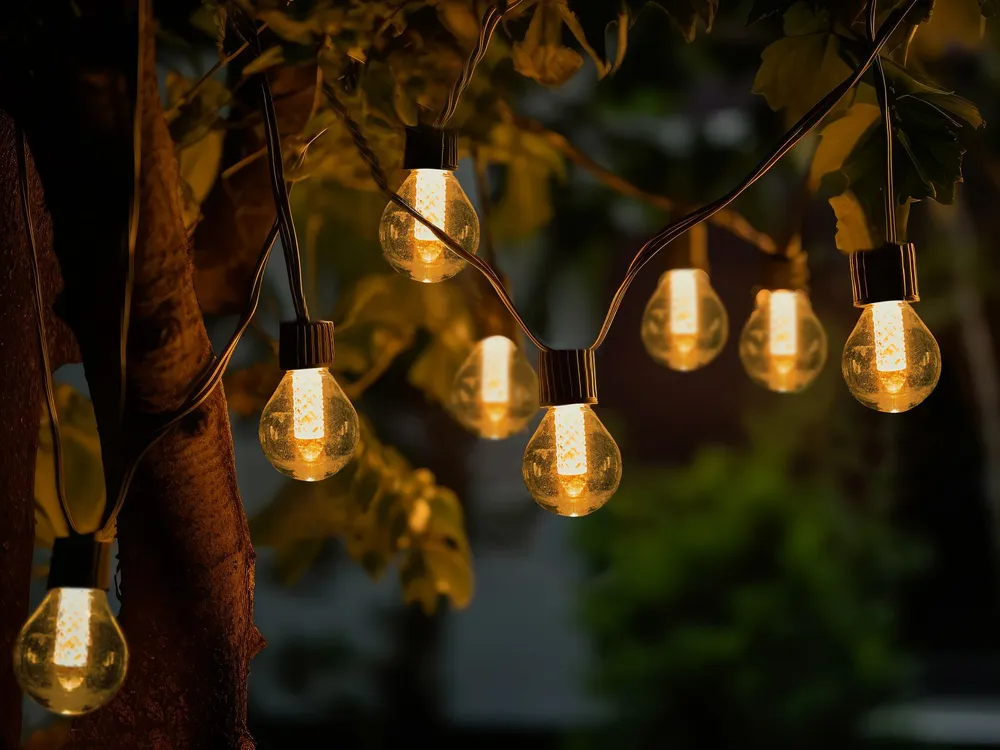 Outdoor String Warm White Autonome LED Lights App 25 Bulbs ISORTOQ