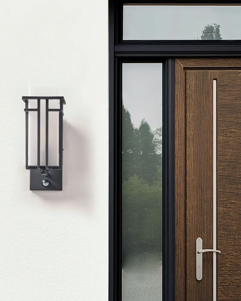 Outdoor Wall Light Motion Sensor Noir jais COWIE