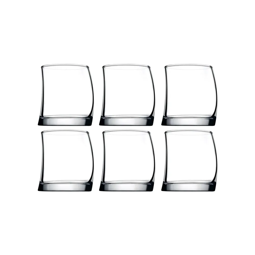 Pasabahce 6 Piece 275ml Penguin Shape Whiskey Cristal Set Clear