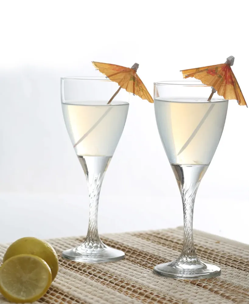 Pasabahce Twist Red Wine En cristal 6 Piece - Clear