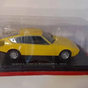 Plaquette de frein moto Matra Simca Bagheera jaune de 1974 (échelle 1/24ème)