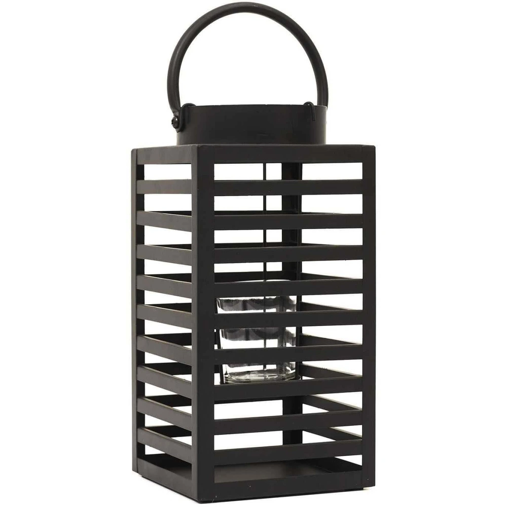Pneu tout-terrain quad Lanterne en métal noir black forest 12 x 12 x 24.5 cm